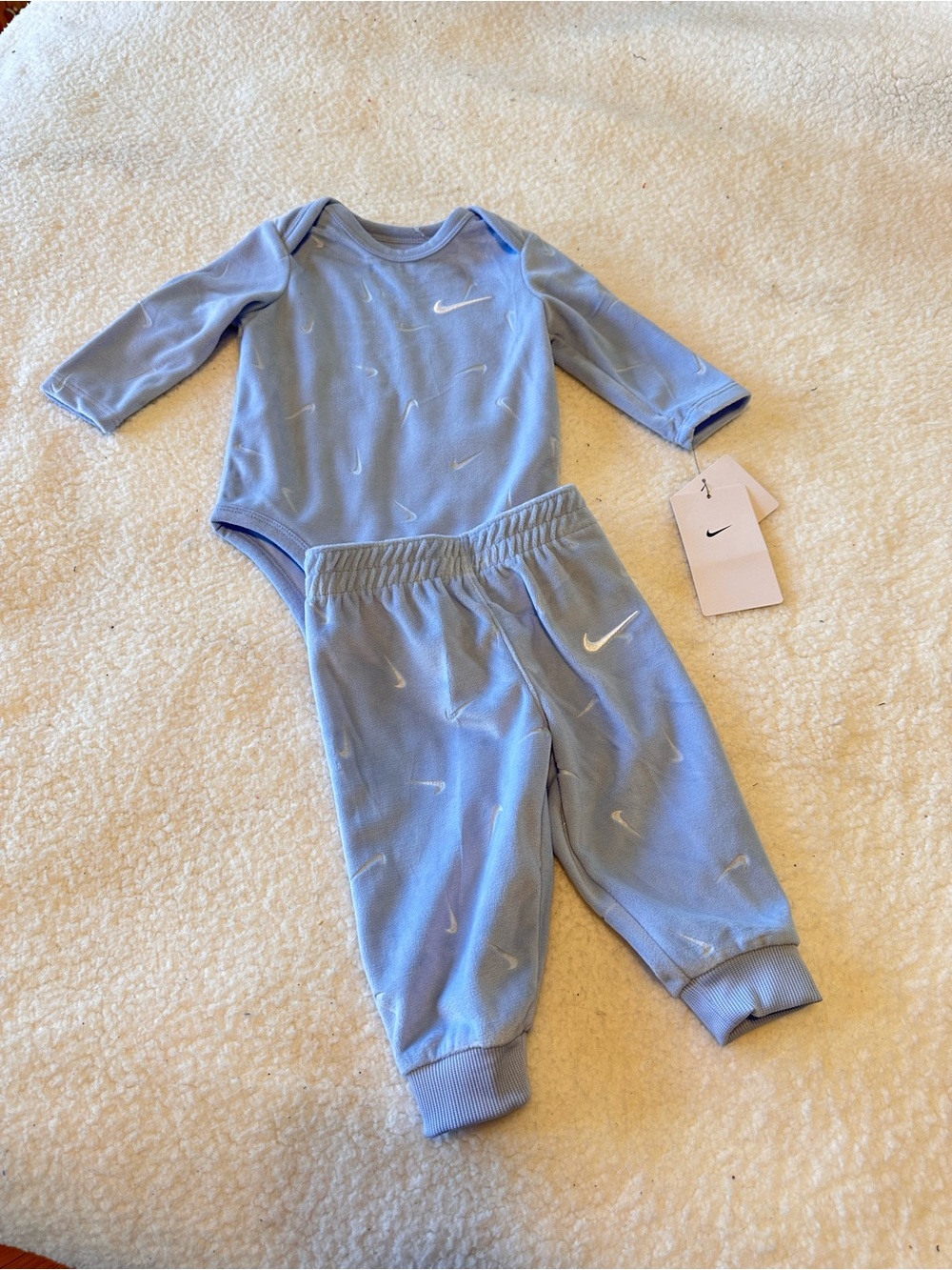 Nike Baby Blue Velour Set